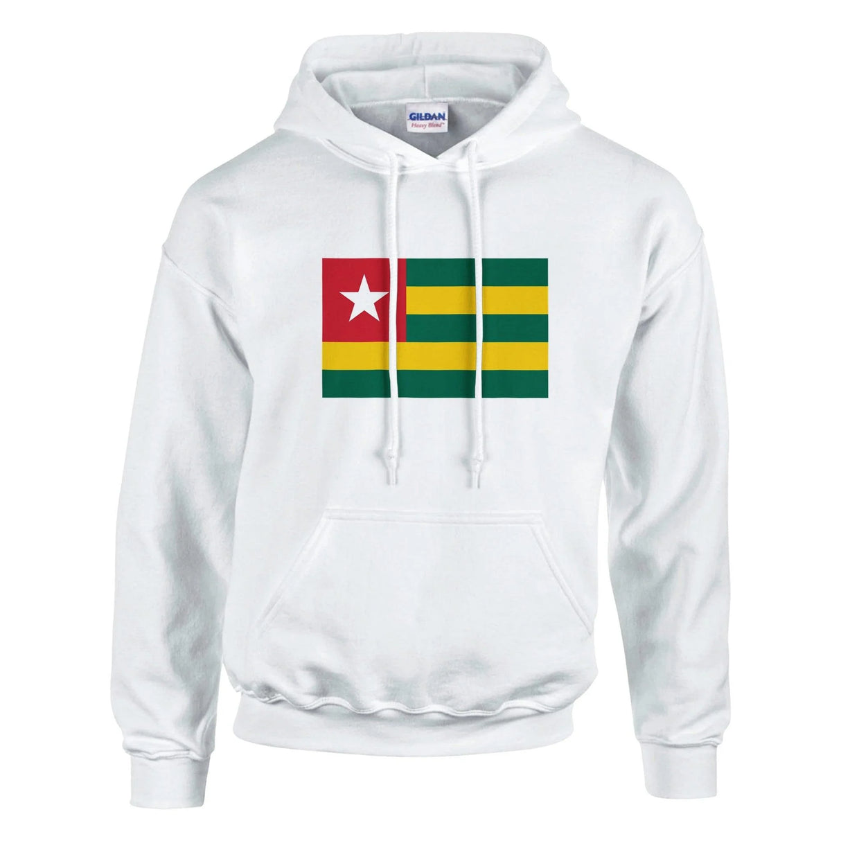 Sweat à capuche togo coton mélangé drapeau brodé