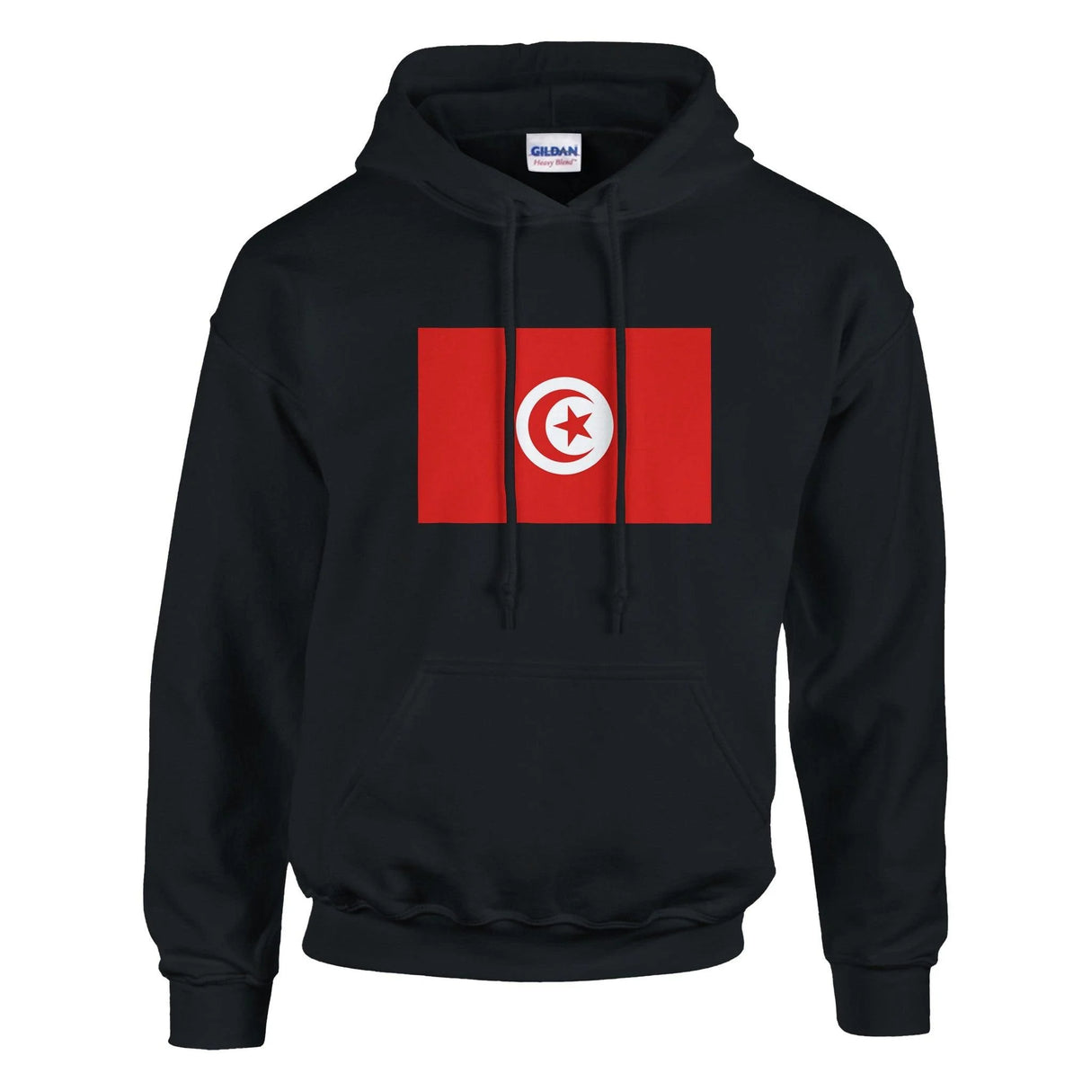 Sweat à capuche tunisie coton mélangé broderie drapeau