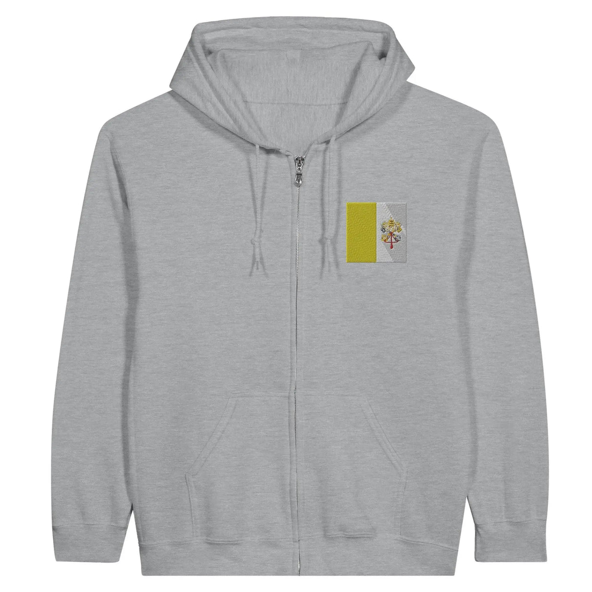 Sweat à capuche vatican coton mélangé broderie couleur