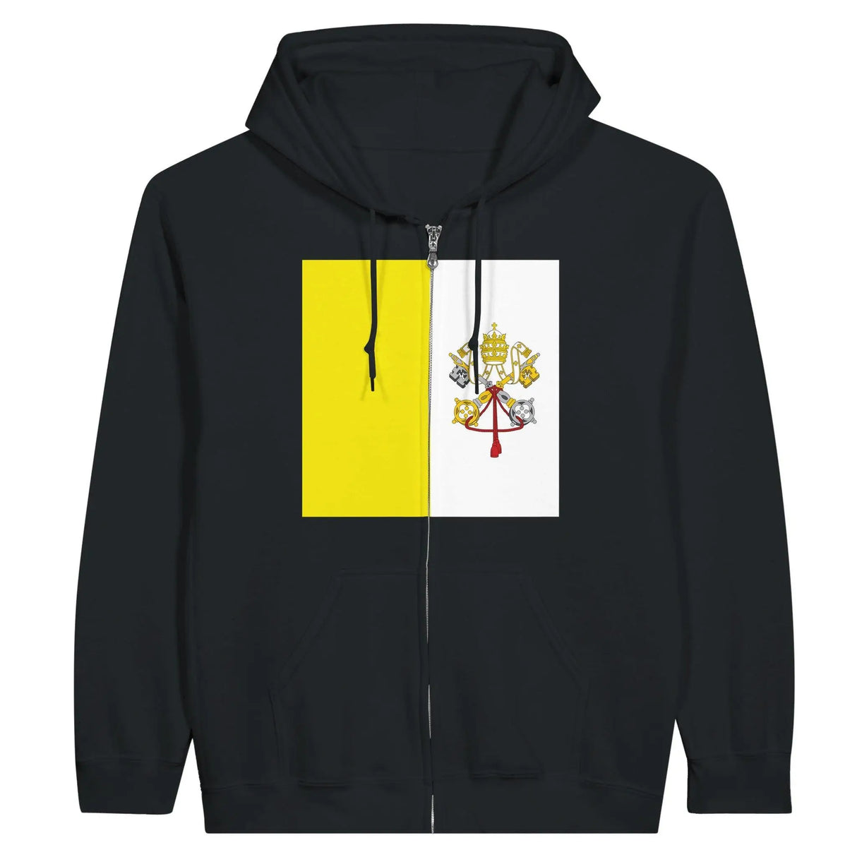 Sweat à capuche vatican coton mélangé fermeture éclair