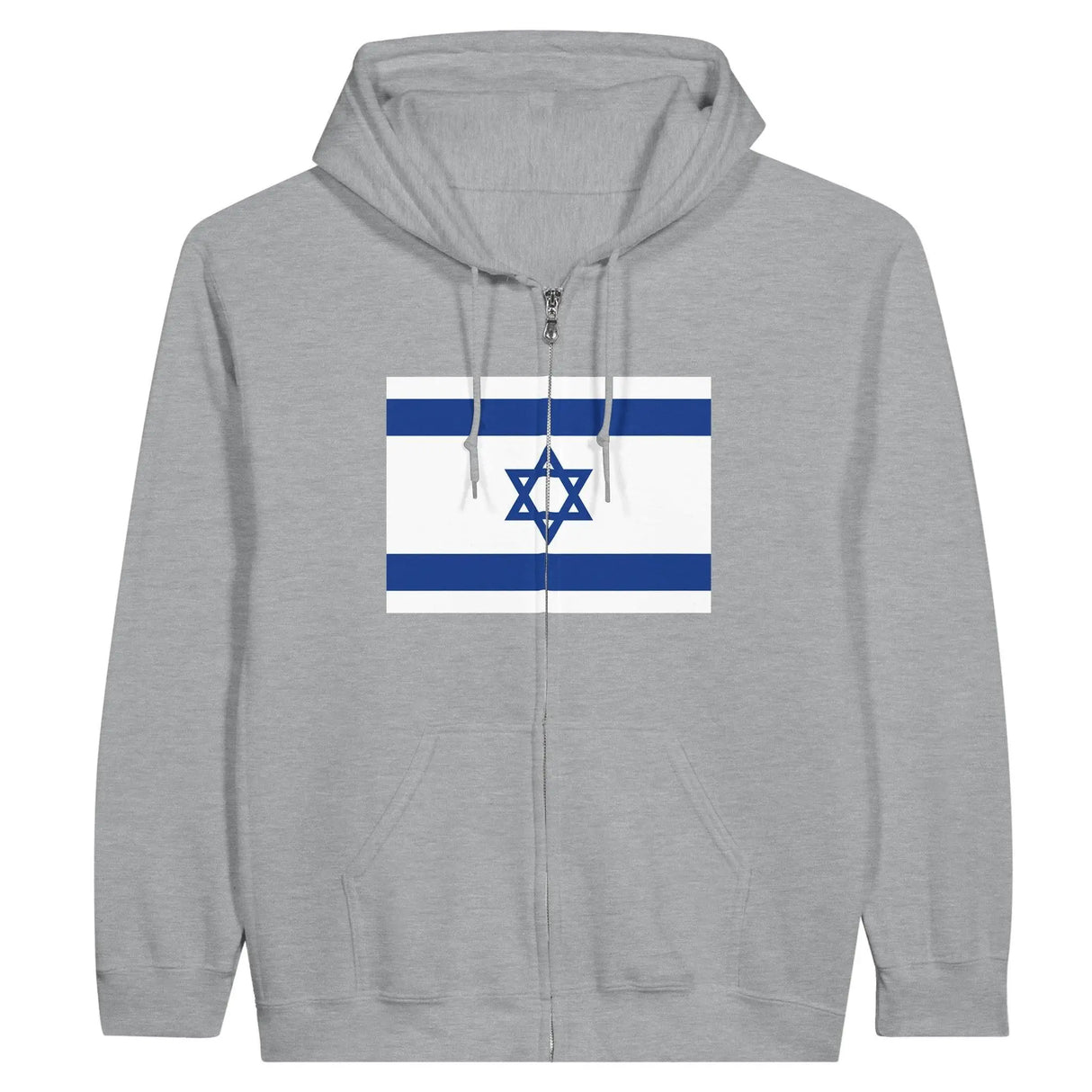 Sweat à capuche zippé israël coton mélangé broderie