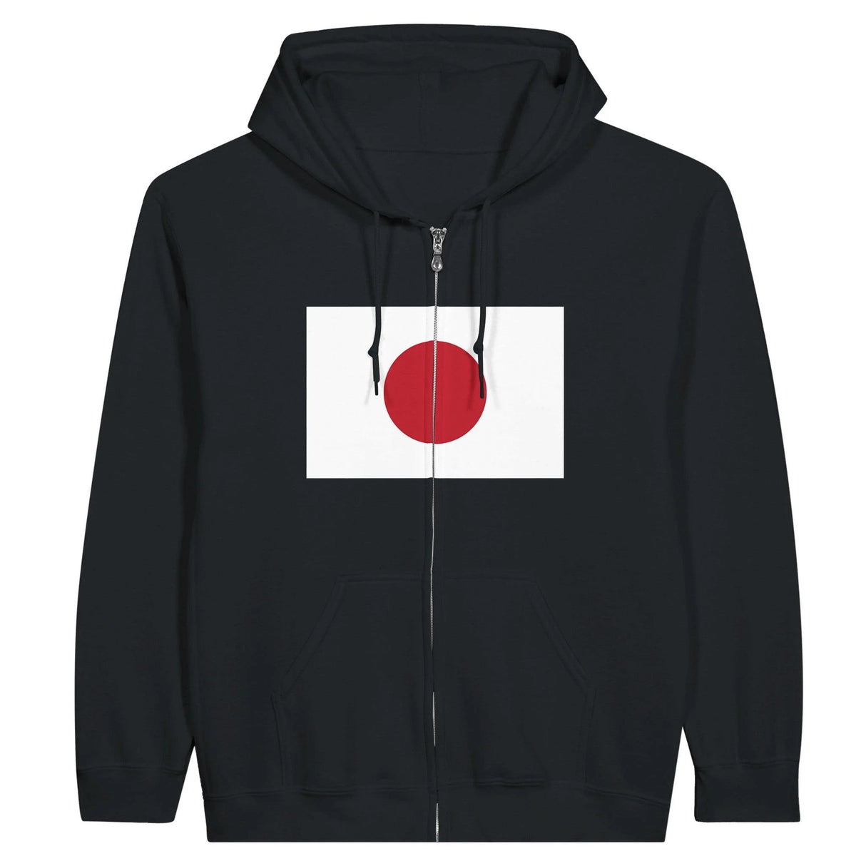 Sweat à capuche zippé japon coton mélangé broderie