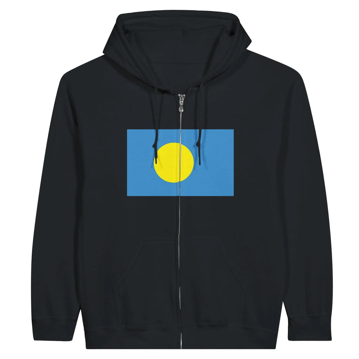 Sweat à capuche zippé palaos coton mélangé broderie