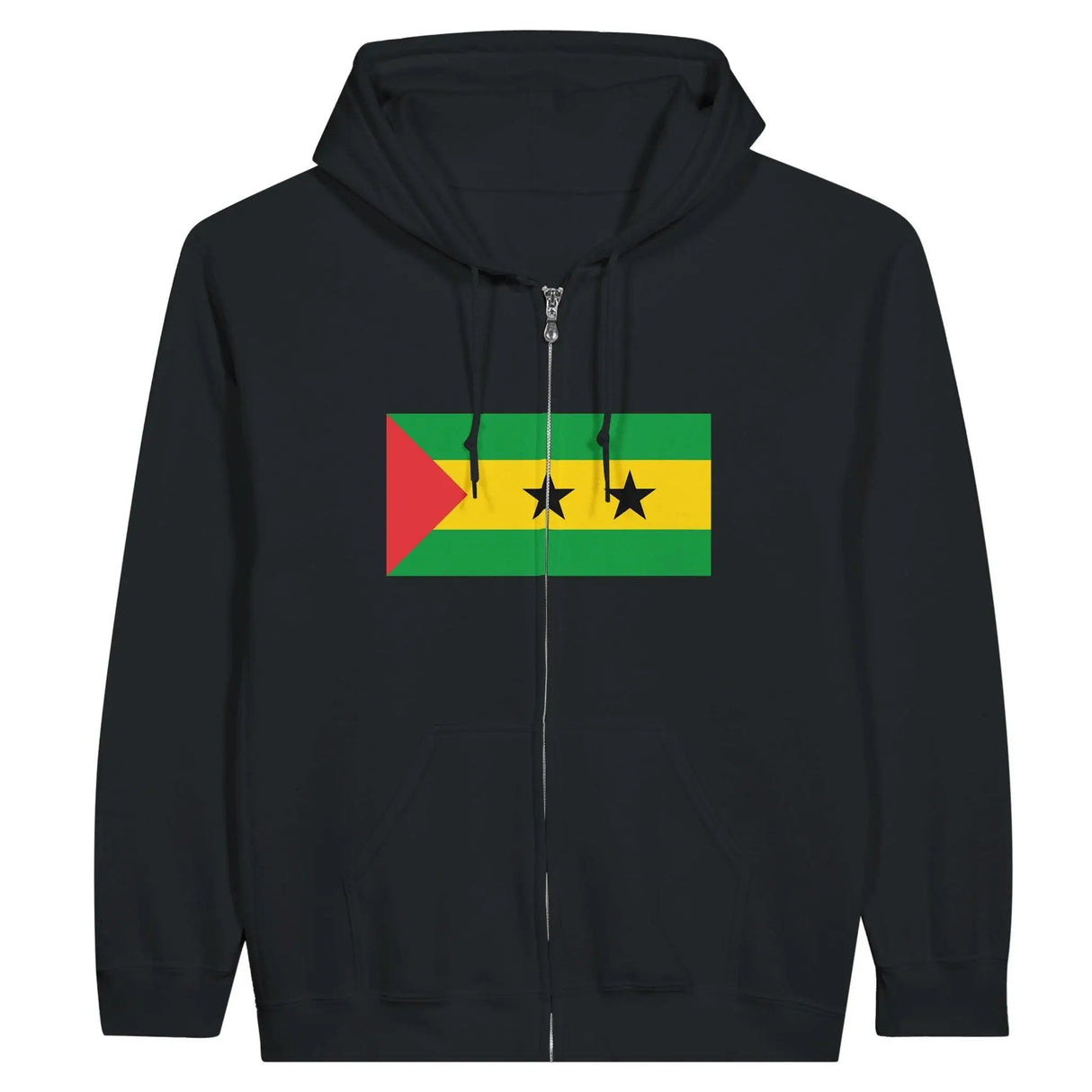 Sweat à capuche zippé sao tomé-et-principe coton mélangé