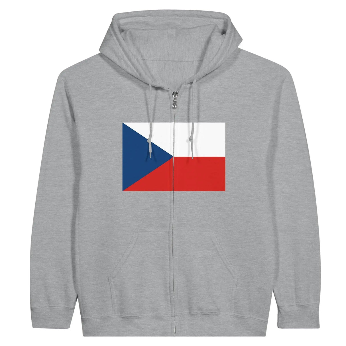 Sweat à capuche zippé tchéquie coton mélangé brodé