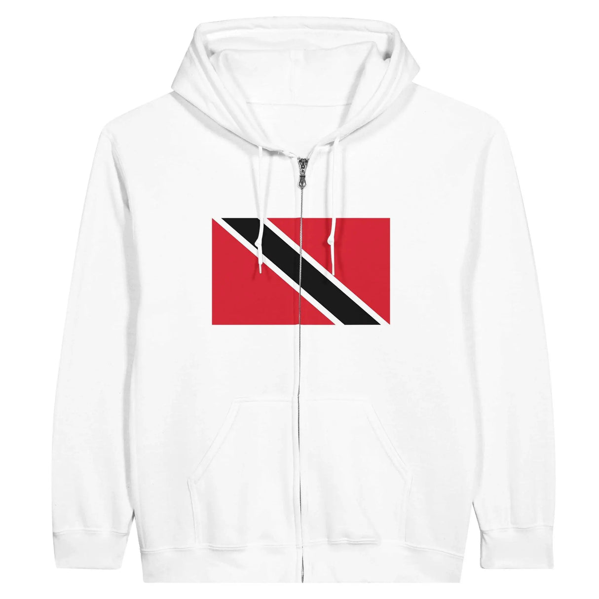 Sweat à capuche zippé trinité-et-tobago coton brodé