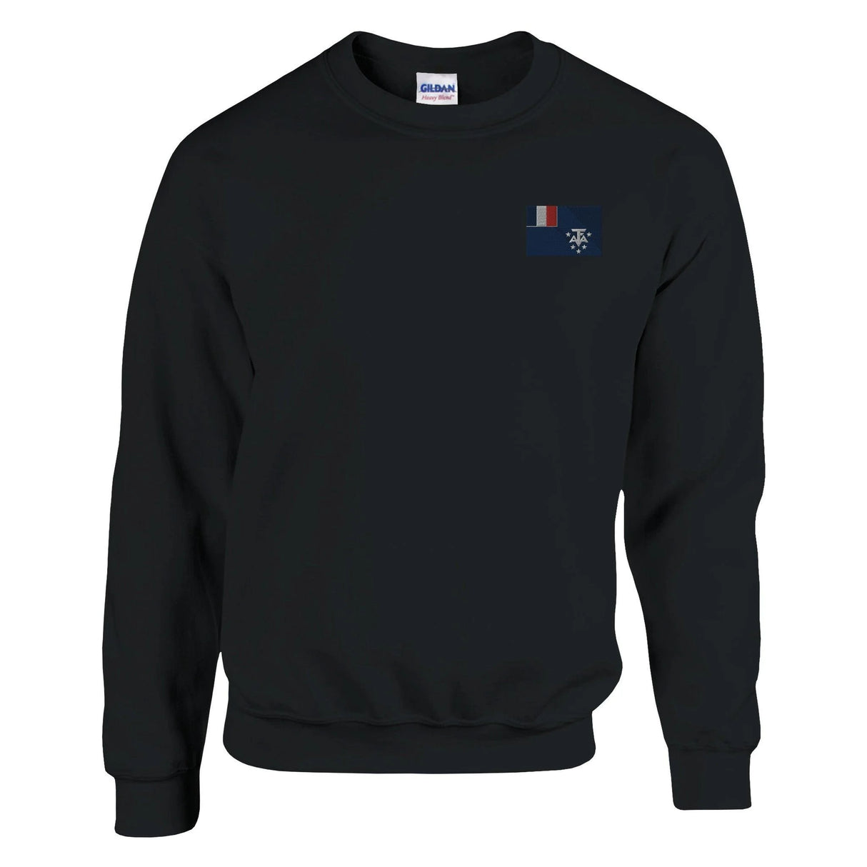 Sweat-shirt drapeau antarctique française broderie coton