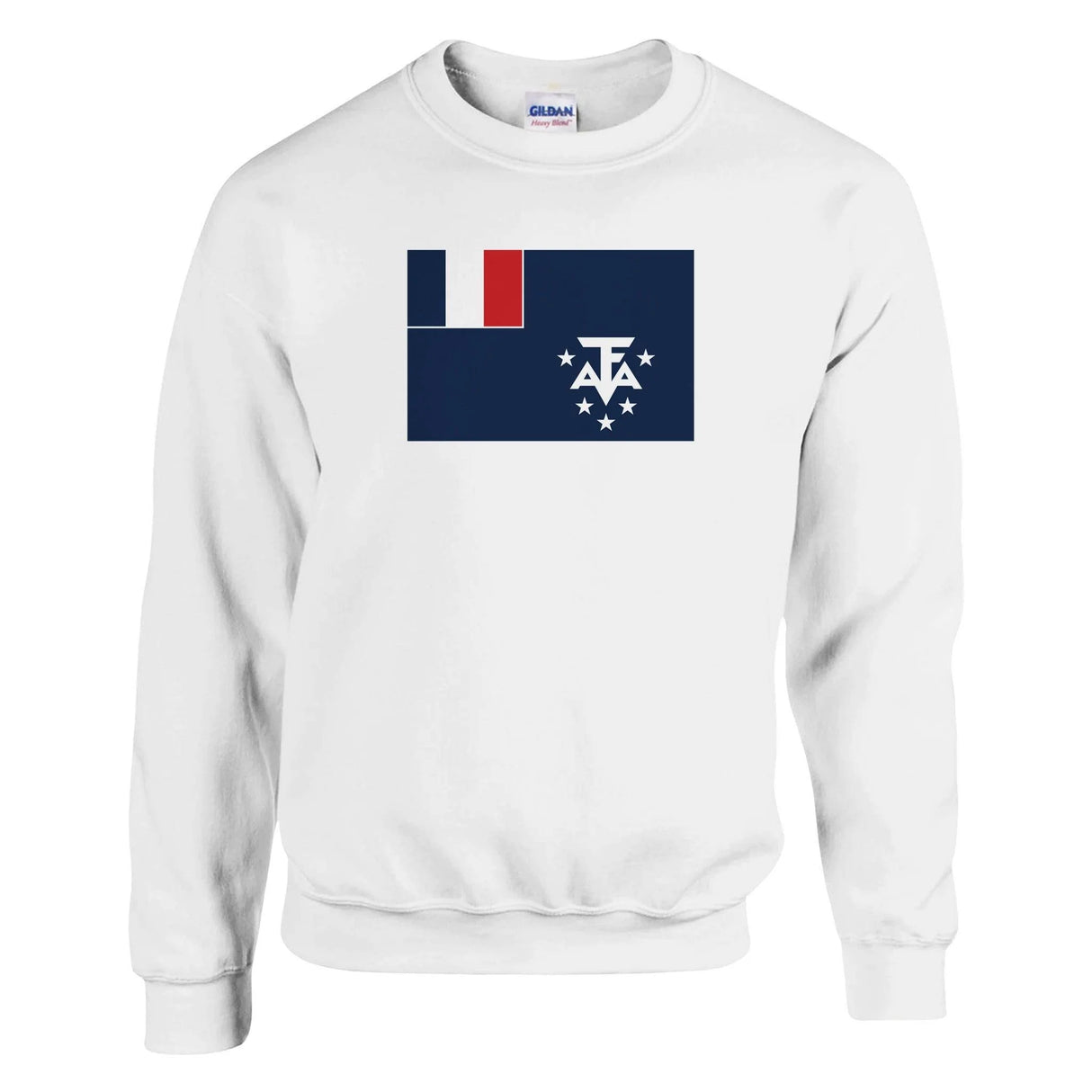 Sweat-shirt drapeau antarctique française coton mélangé