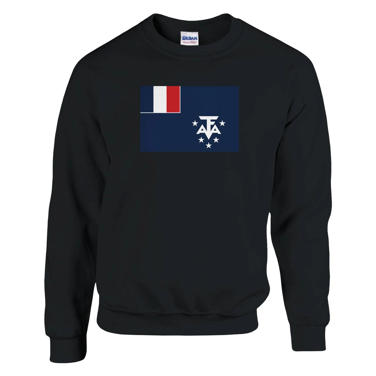 Sweat-shirt drapeau antarctique française coton mélangé
