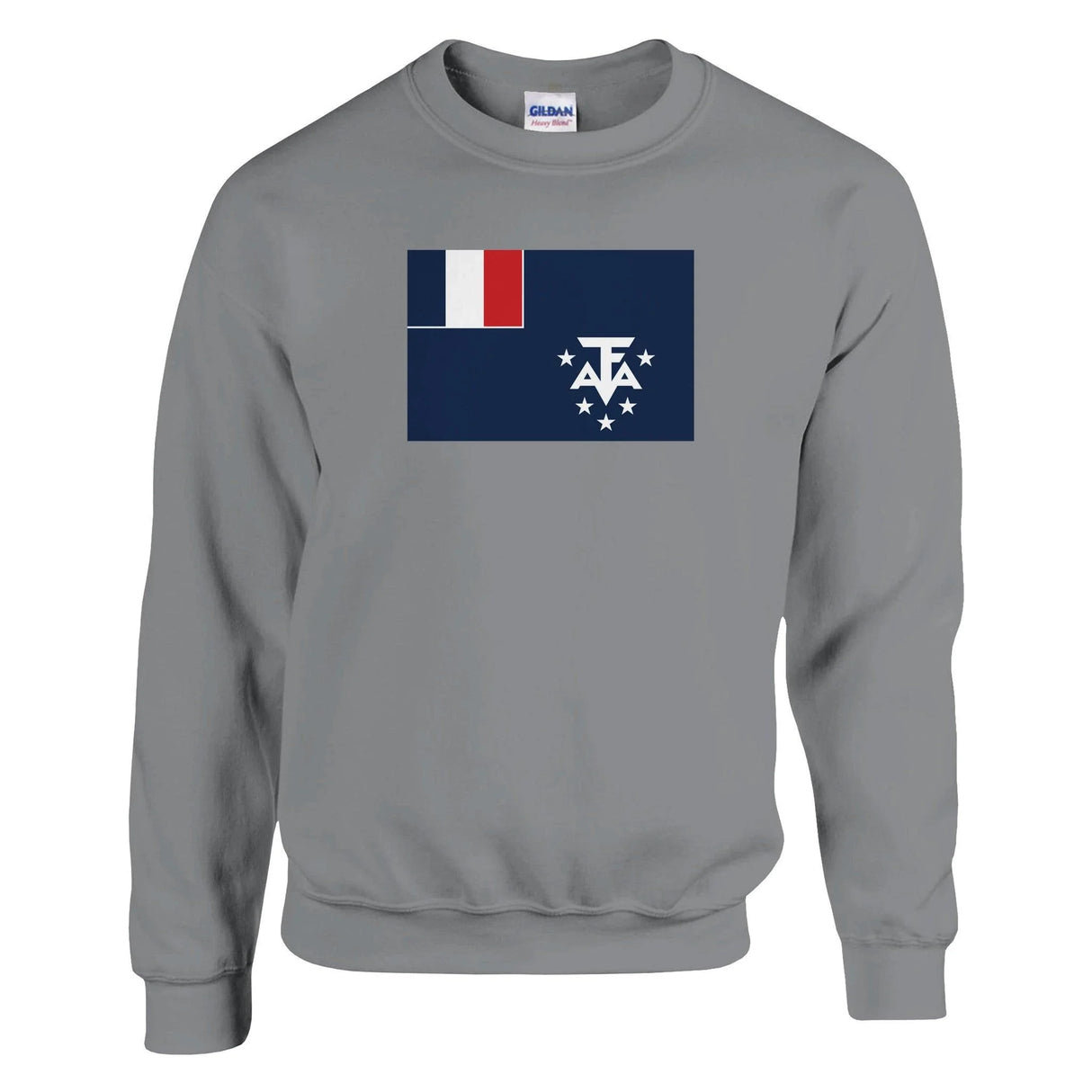 Sweat-shirt drapeau antarctique française coton mélangé