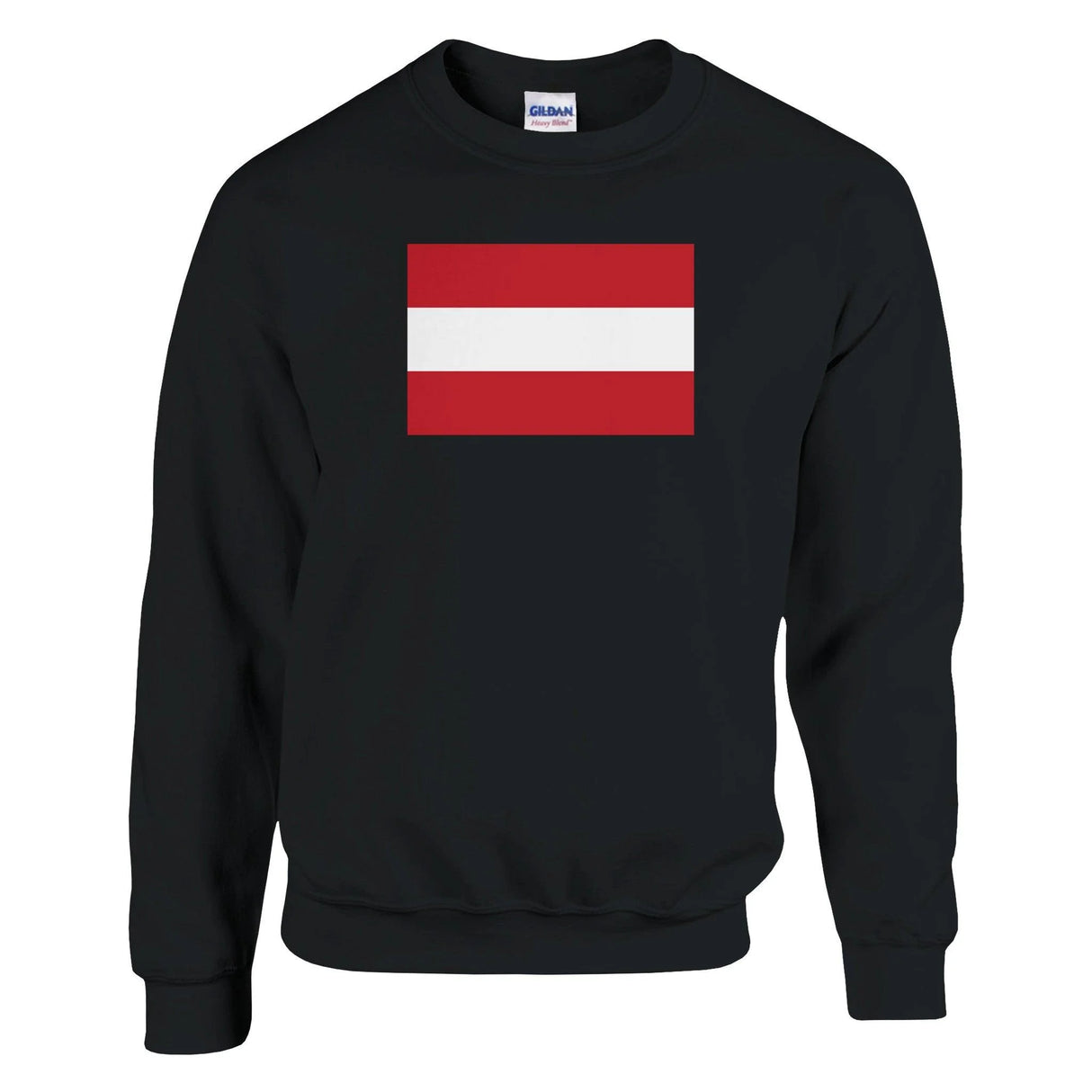 Sweat-shirt drapeau autriche coton mélangé broderie