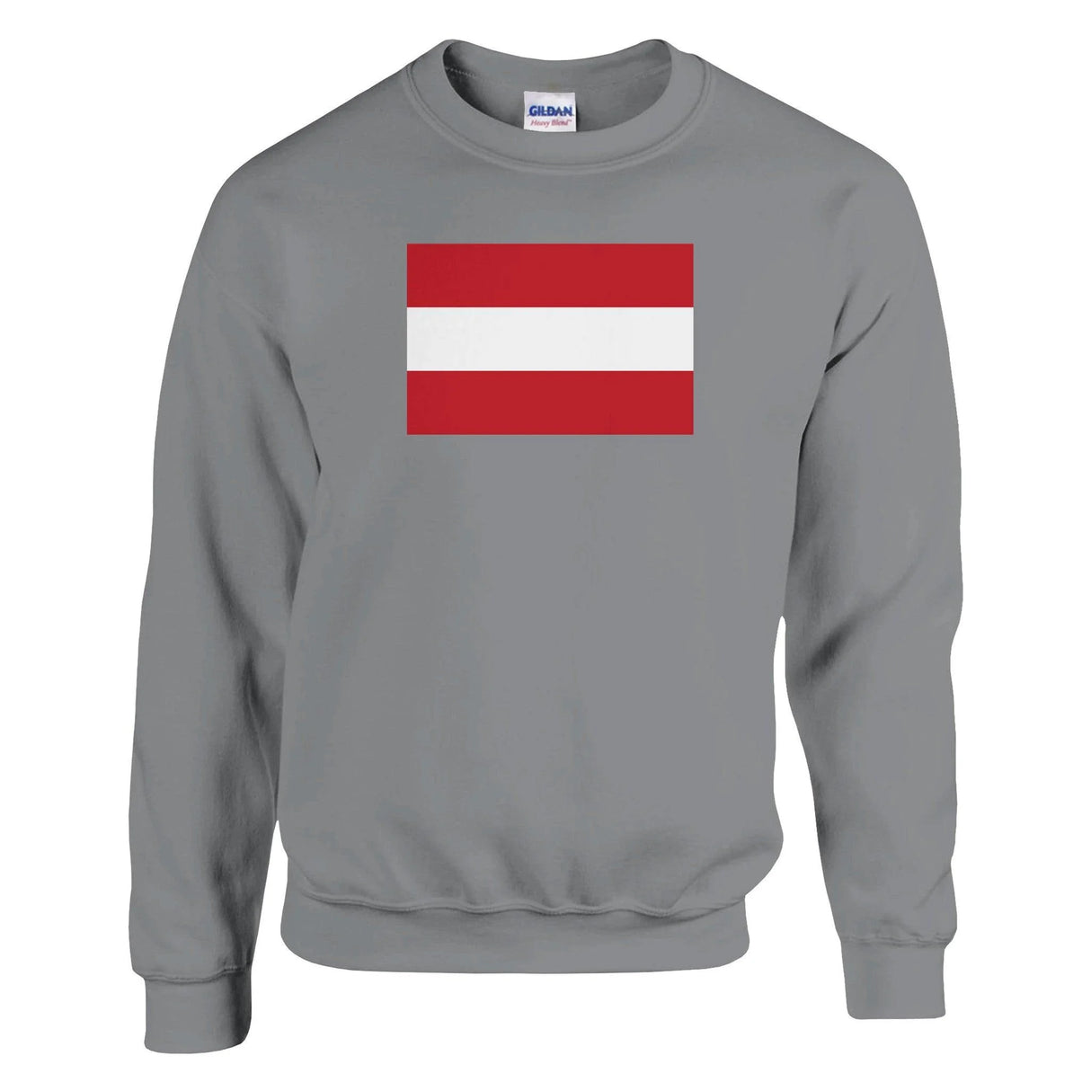 Sweat-shirt drapeau autriche coton mélangé broderie