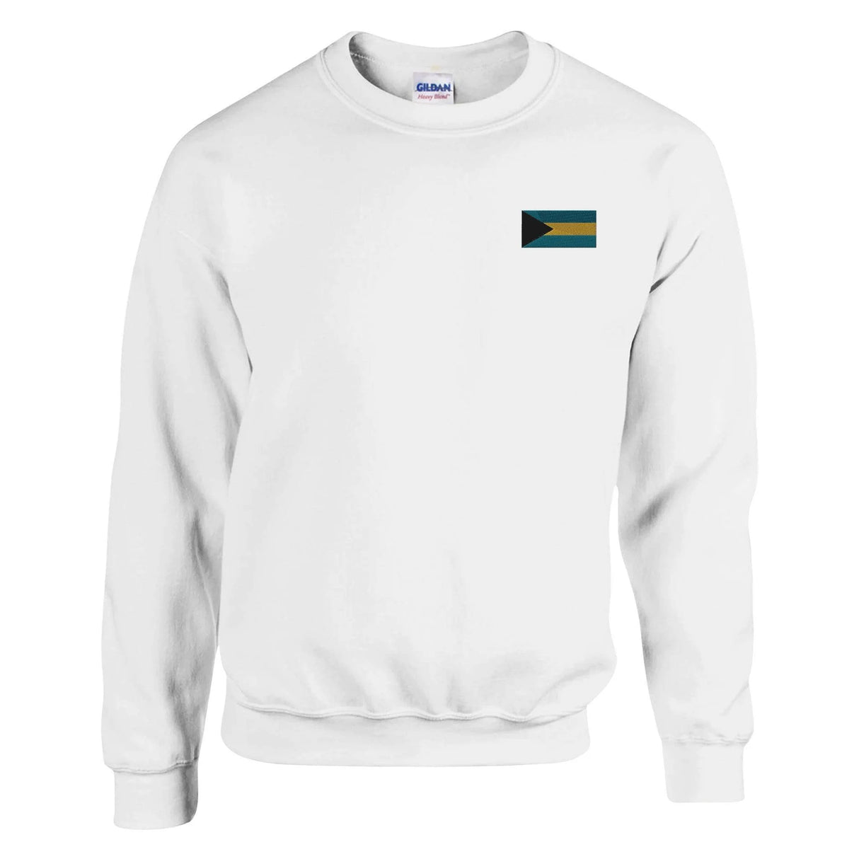 Sweat-shirt drapeau bahamas broderie couleur coton mélangé