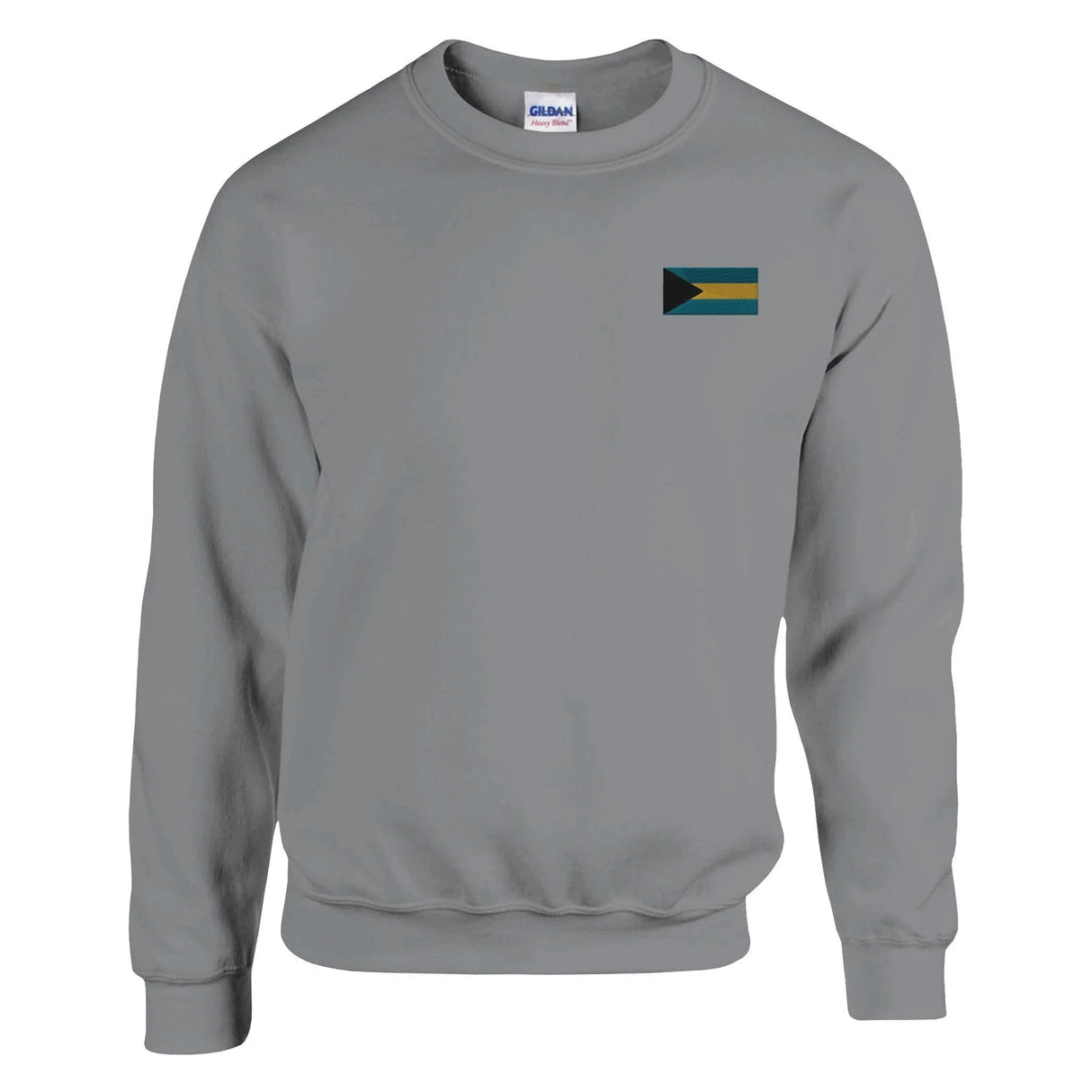 Sweat-shirt drapeau bahamas broderie couleur coton mélangé