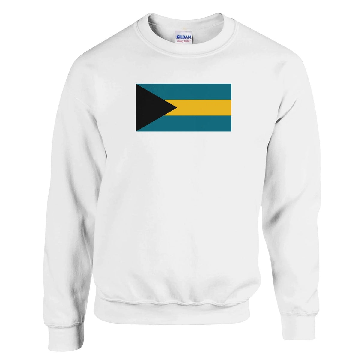 Sweat-shirt drapeau bahamas coton mélangé brodé résistant