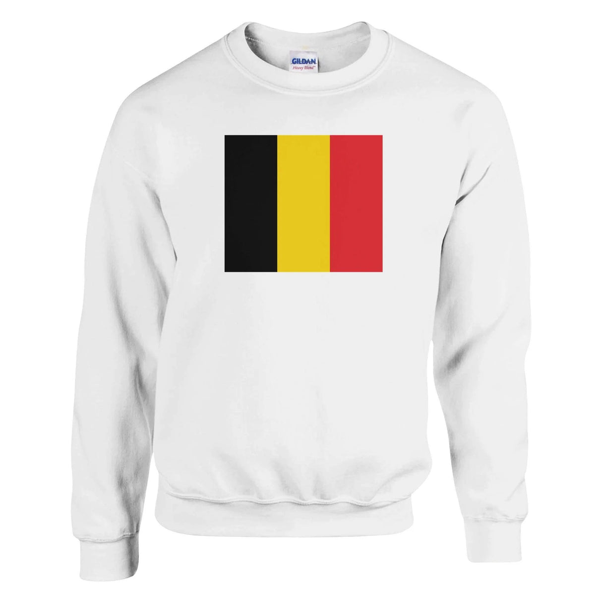 Sweat-shirt drapeau belgique coton mélangé brodé doux