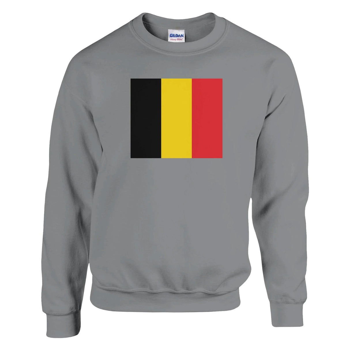 Sweat-shirt drapeau belgique coton mélangé brodé doux