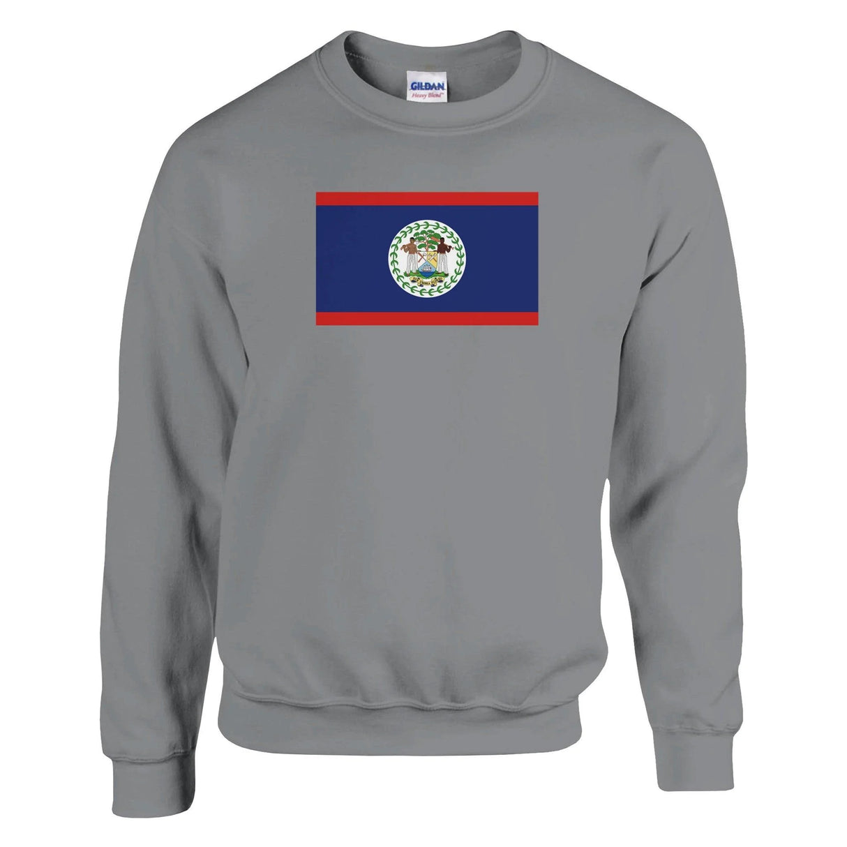Sweat-shirt drapeau belize coton mélangé broderie douce