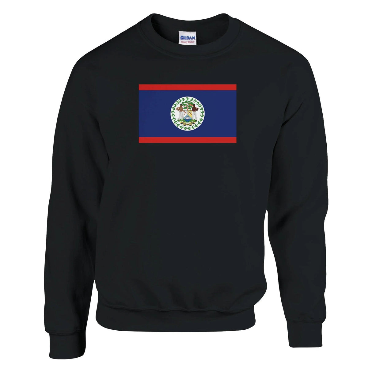 Sweat-shirt drapeau belize coton mélangé broderie douce