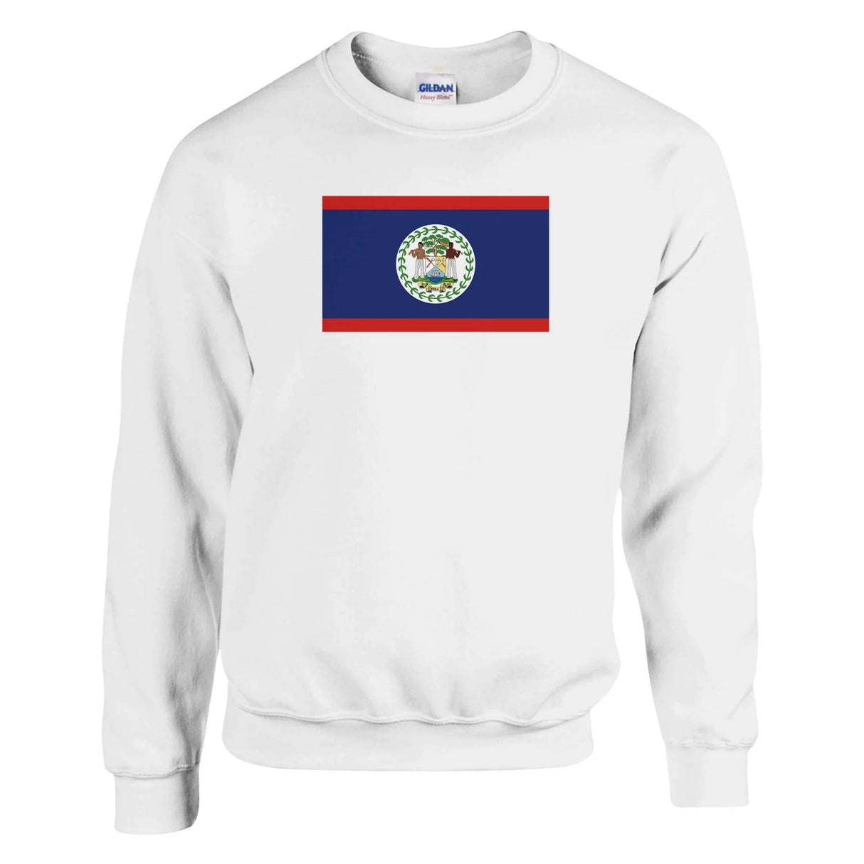 Sweat-shirt drapeau belize coton mélangé broderie douce