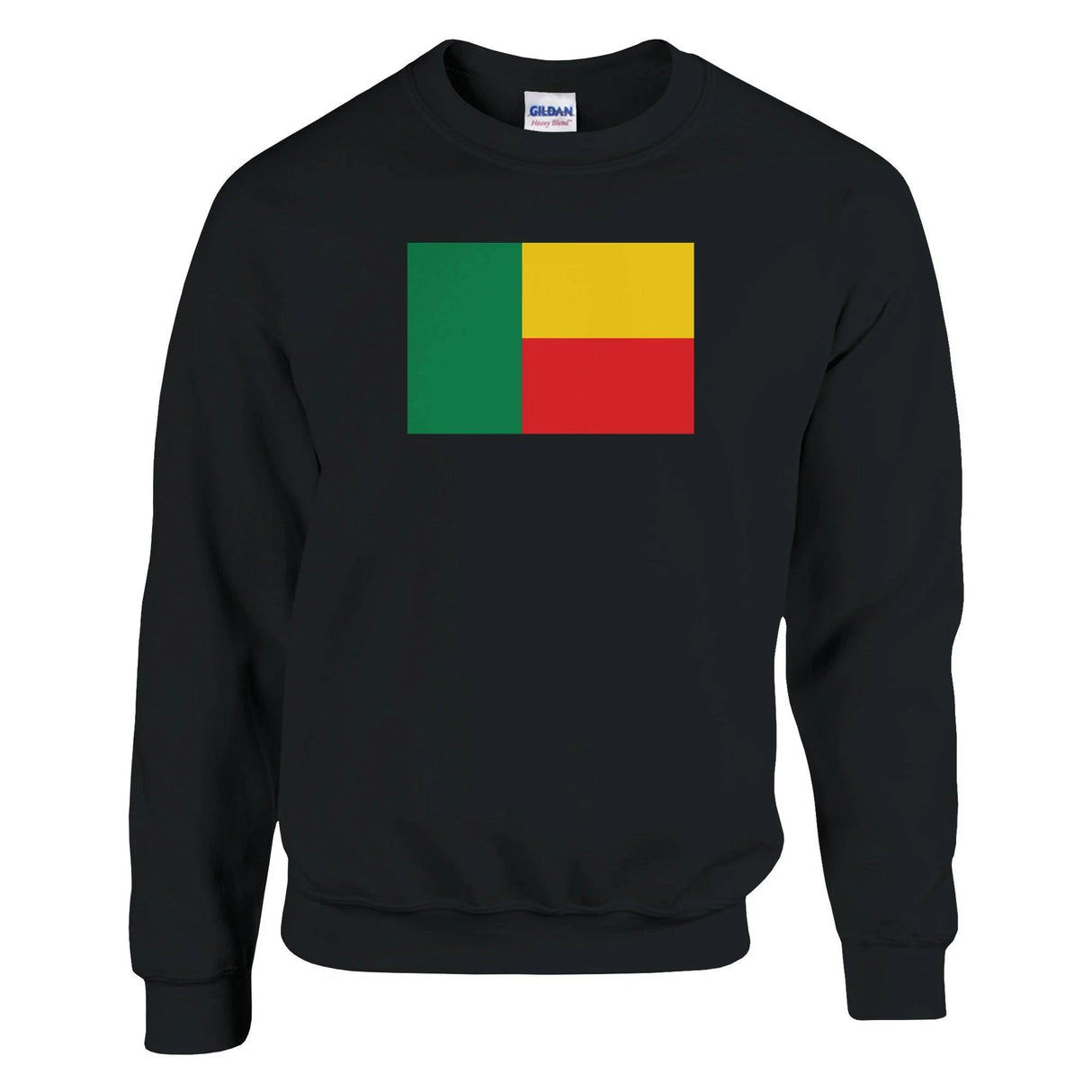 Sweat-shirt drapeau bénin coton mélangé broderie douce