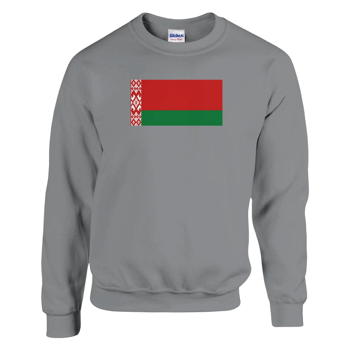 Sweat-shirt drapeau biélorussie coton mélangé brodé