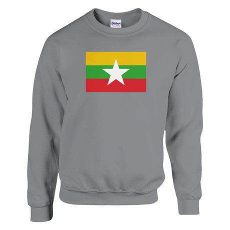 Sweat-shirt drapeau birmanie coton mélangé confortable