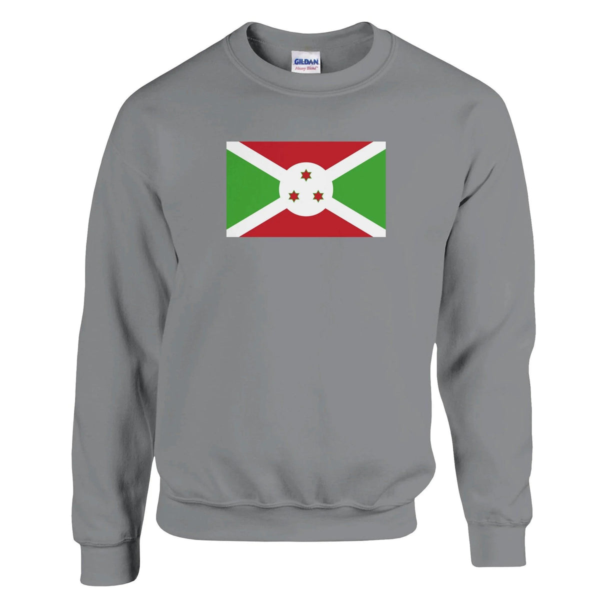 Sweat-shirt drapeau burundi coton mélangé broderie douce