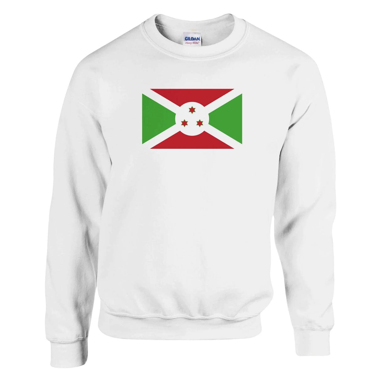 Sweat-shirt drapeau burundi coton mélangé broderie douce