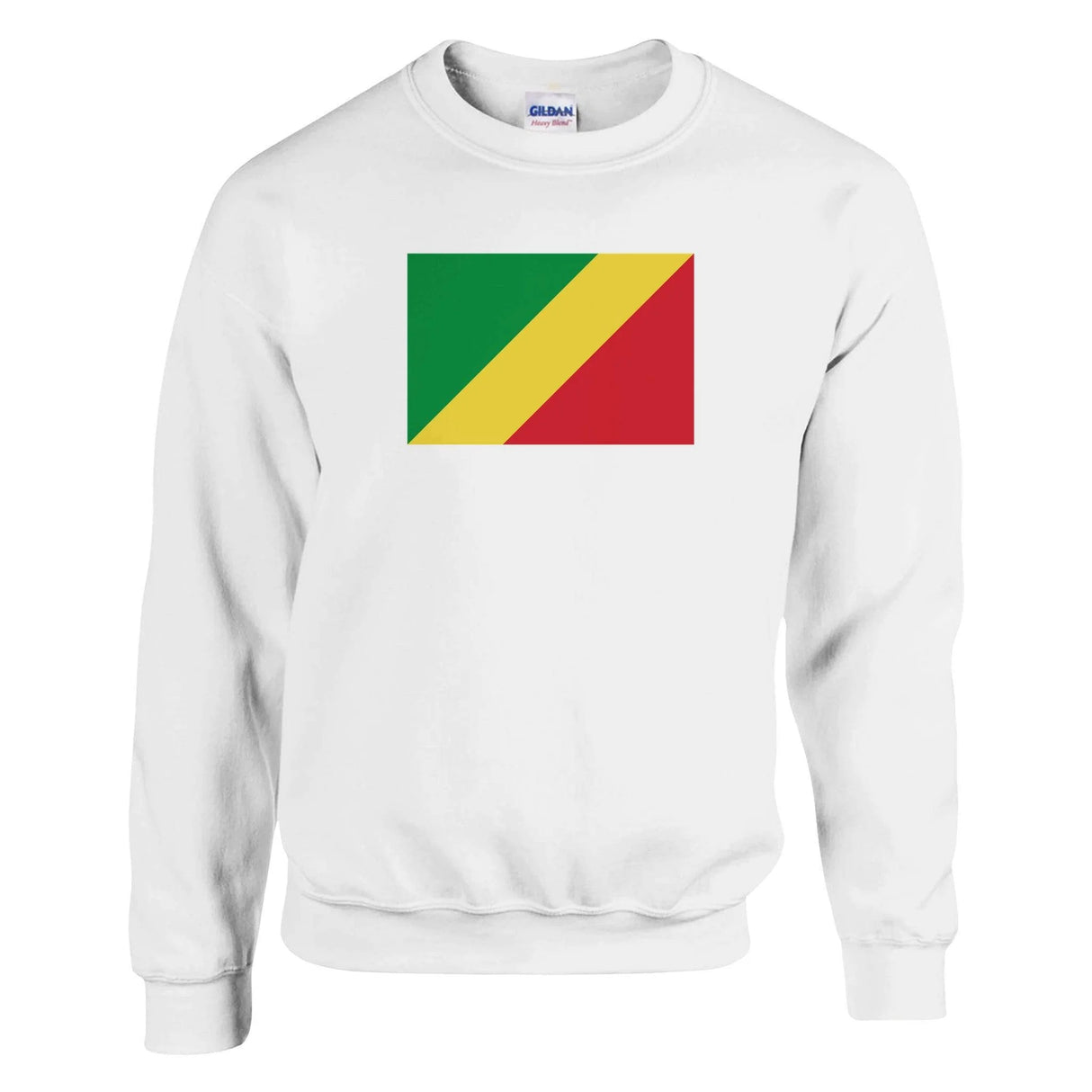Sweat-shirt drapeau congo coton mélangé brodé confortable