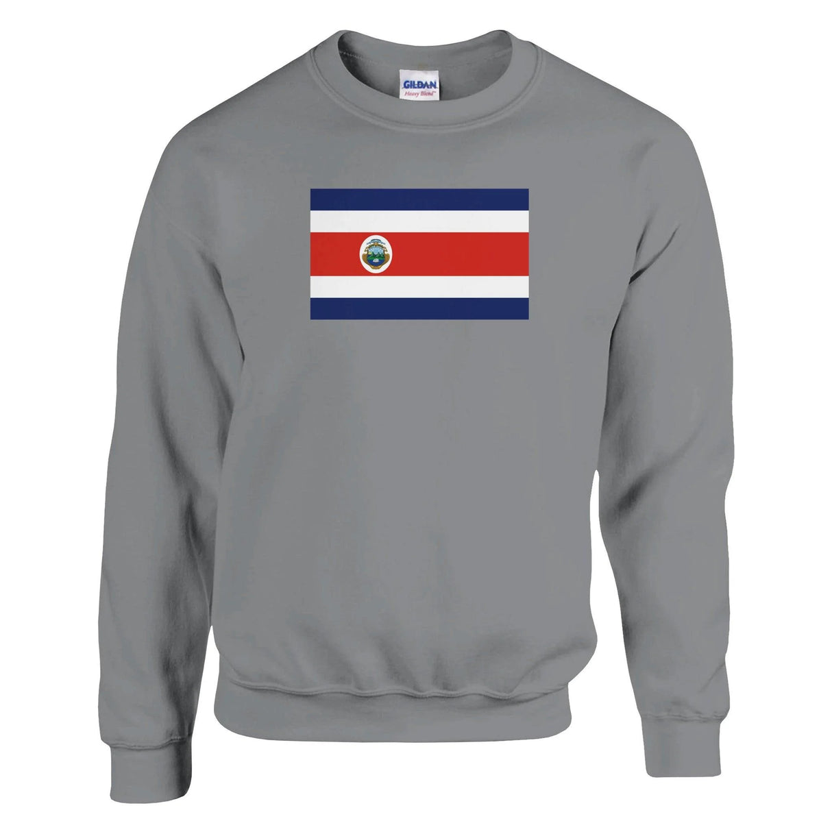 Sweat-shirt drapeau costa rica coton mélangé brodé