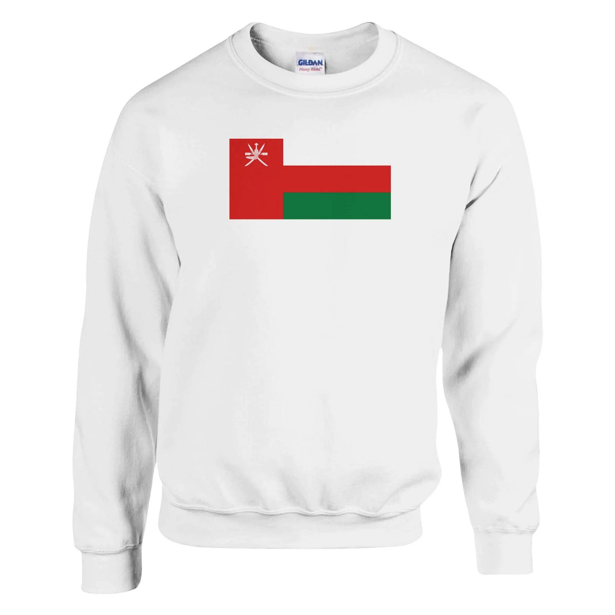 Sweat-shirt drapeau d’oman coton mélangé brodé confortable