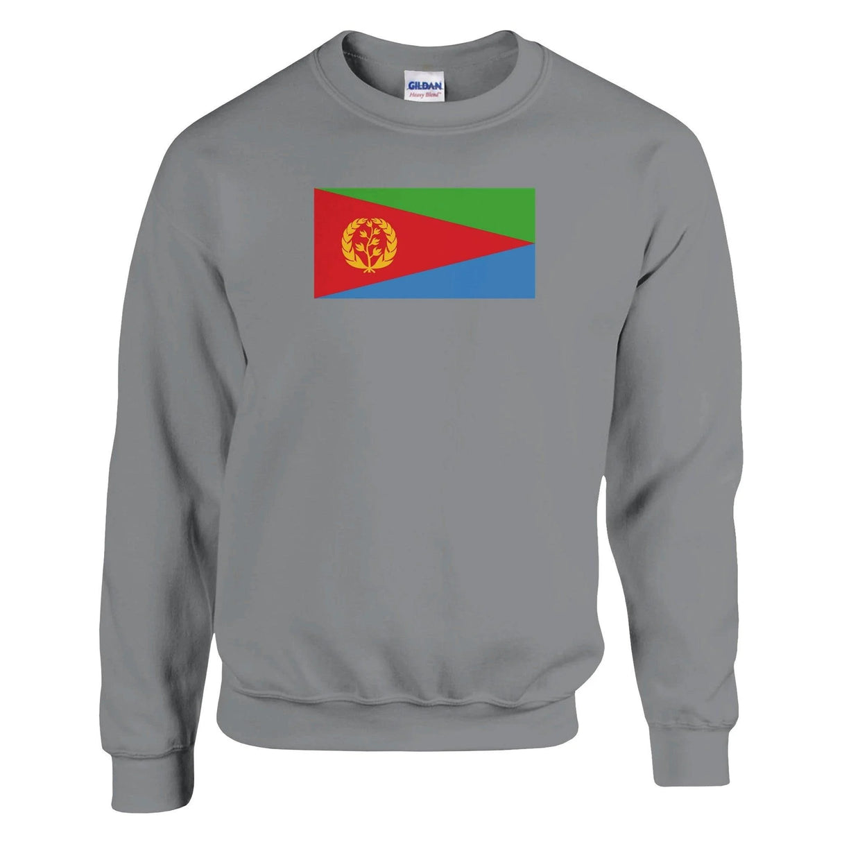 Sweat-shirt drapeau érythrée coton mélangé brodé doux