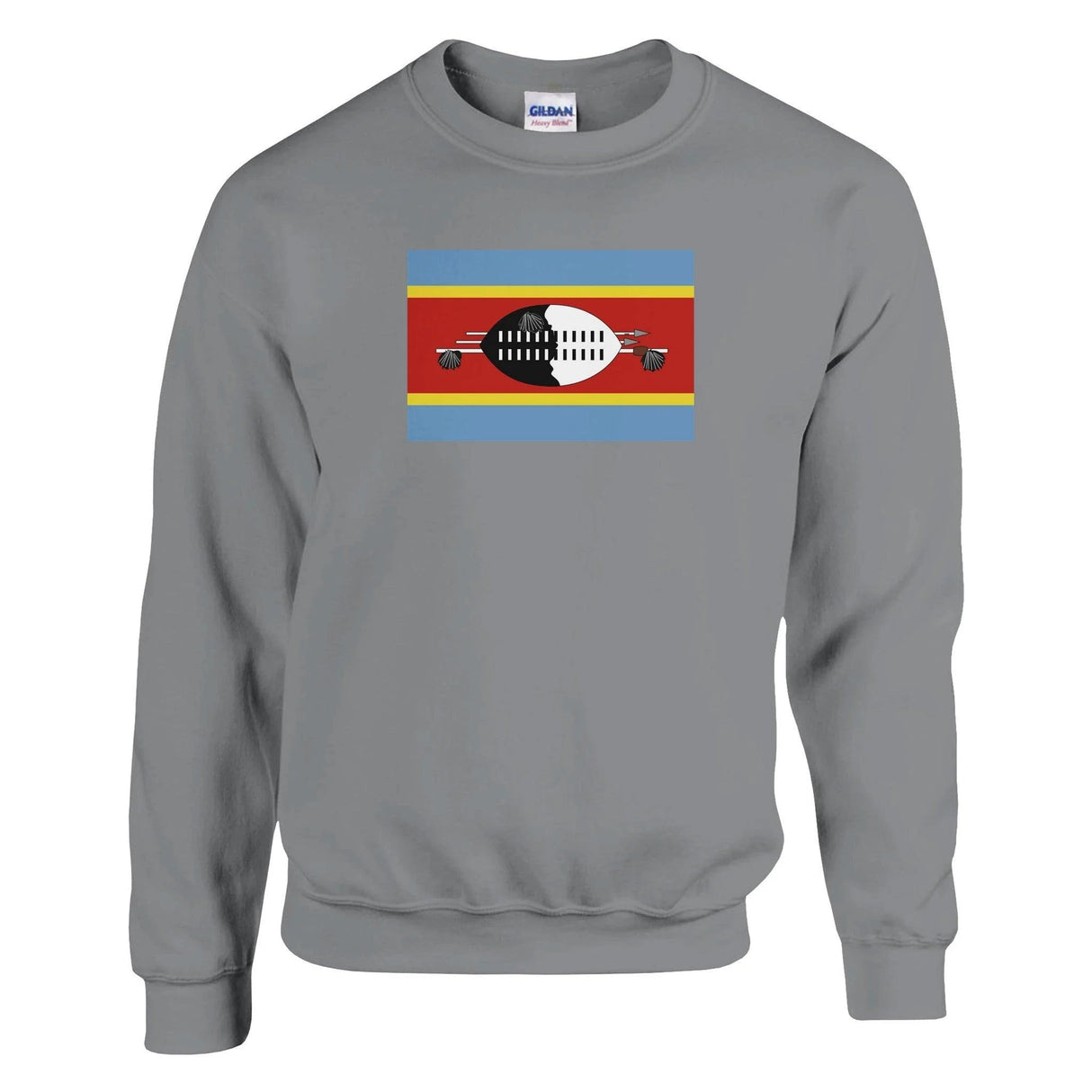 Sweat-shirt drapeau eswatini brodé coton mélangé doux