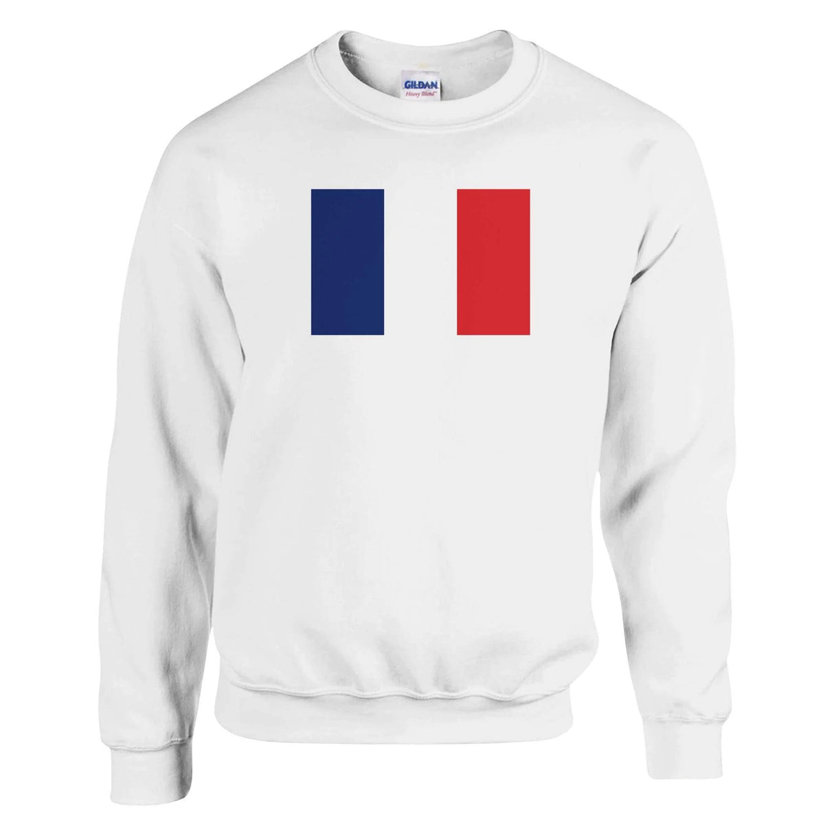 Sweat-shirt drapeau france coton mélangé brodé confortable