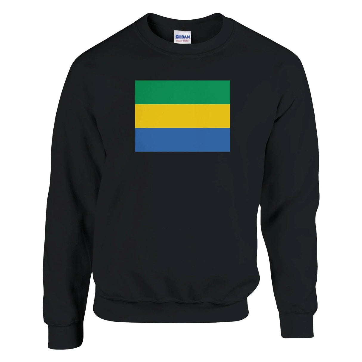 Sweat-shirt drapeau gabon coton mélangé brodé doux
