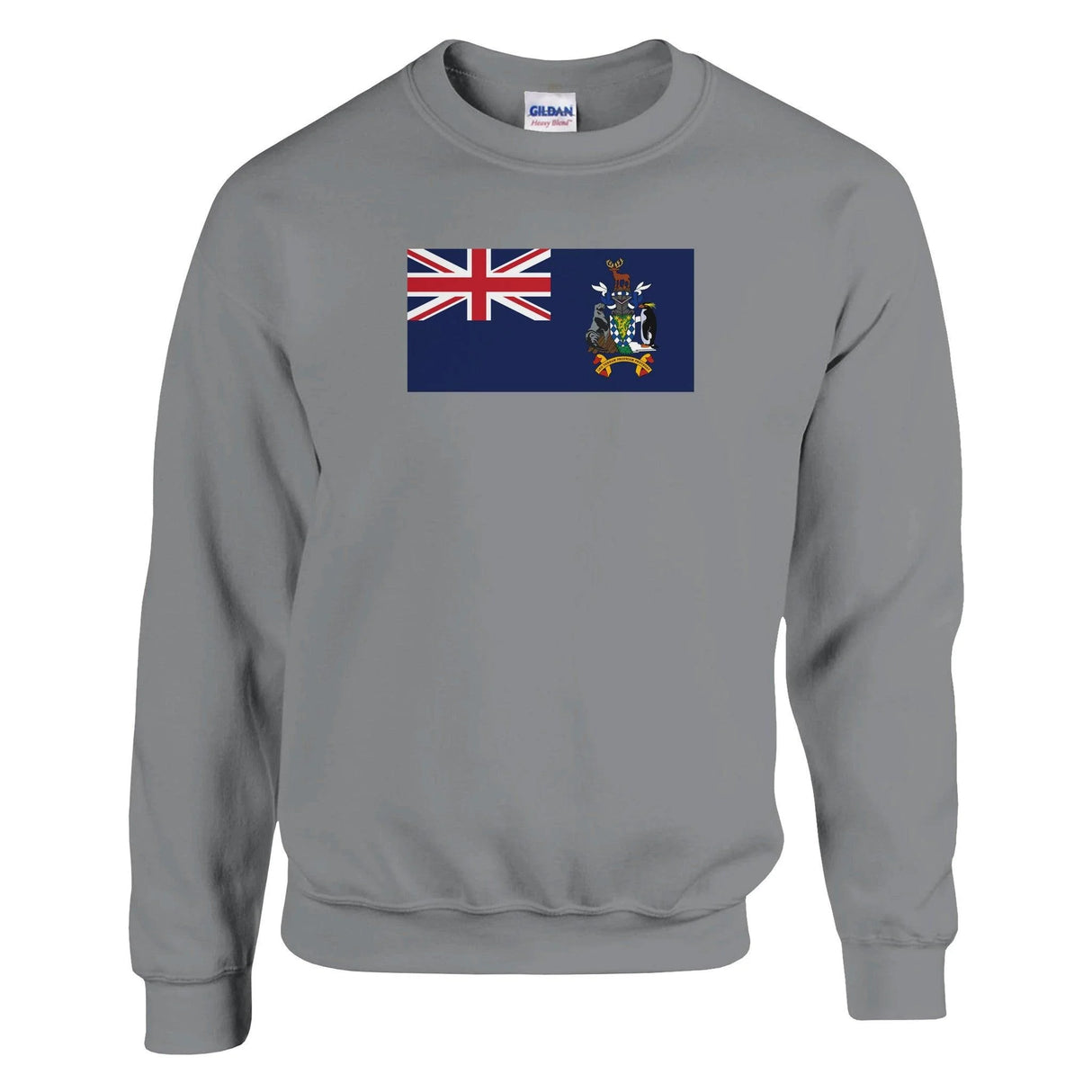 Sweat-shirt drapeau géorgie du sud coton mélangé brodé