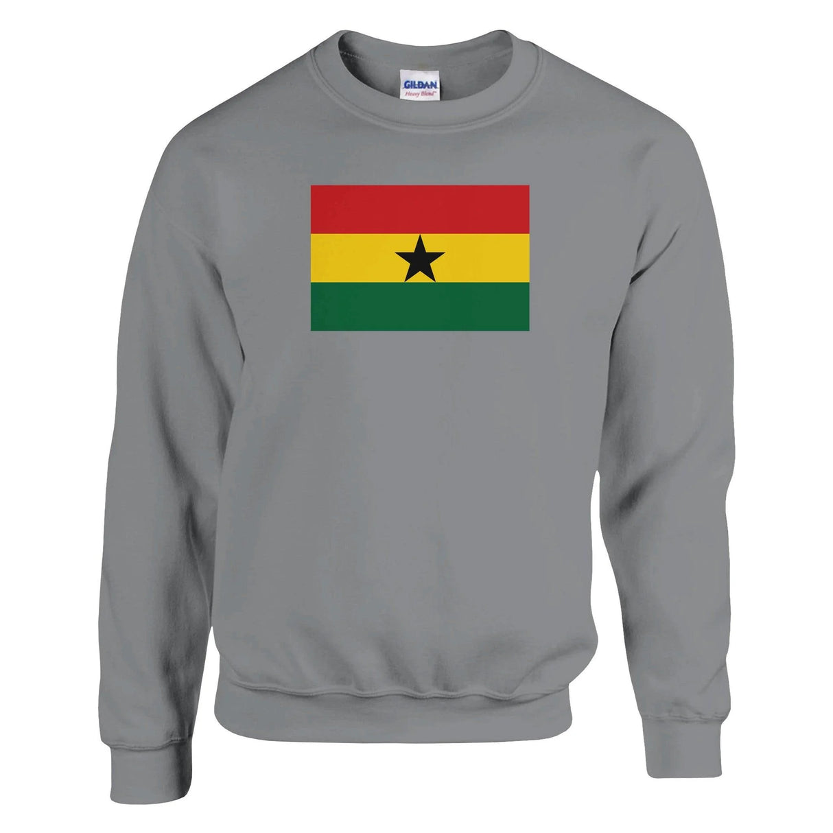 Sweat-shirt drapeau ghana coton mélangé brodé confortable