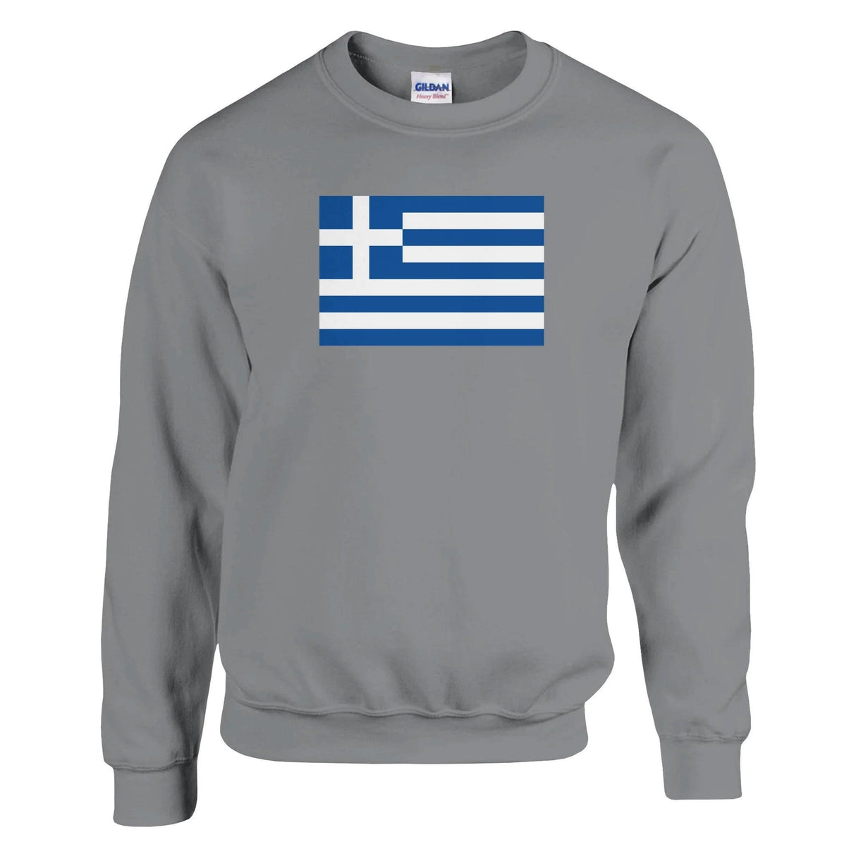 Sweat-shirt drapeau grèce coton mélangé brodé doux