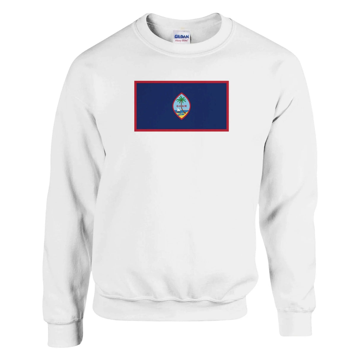 Sweat-shirt drapeau guam coton mélangé broderie couleur