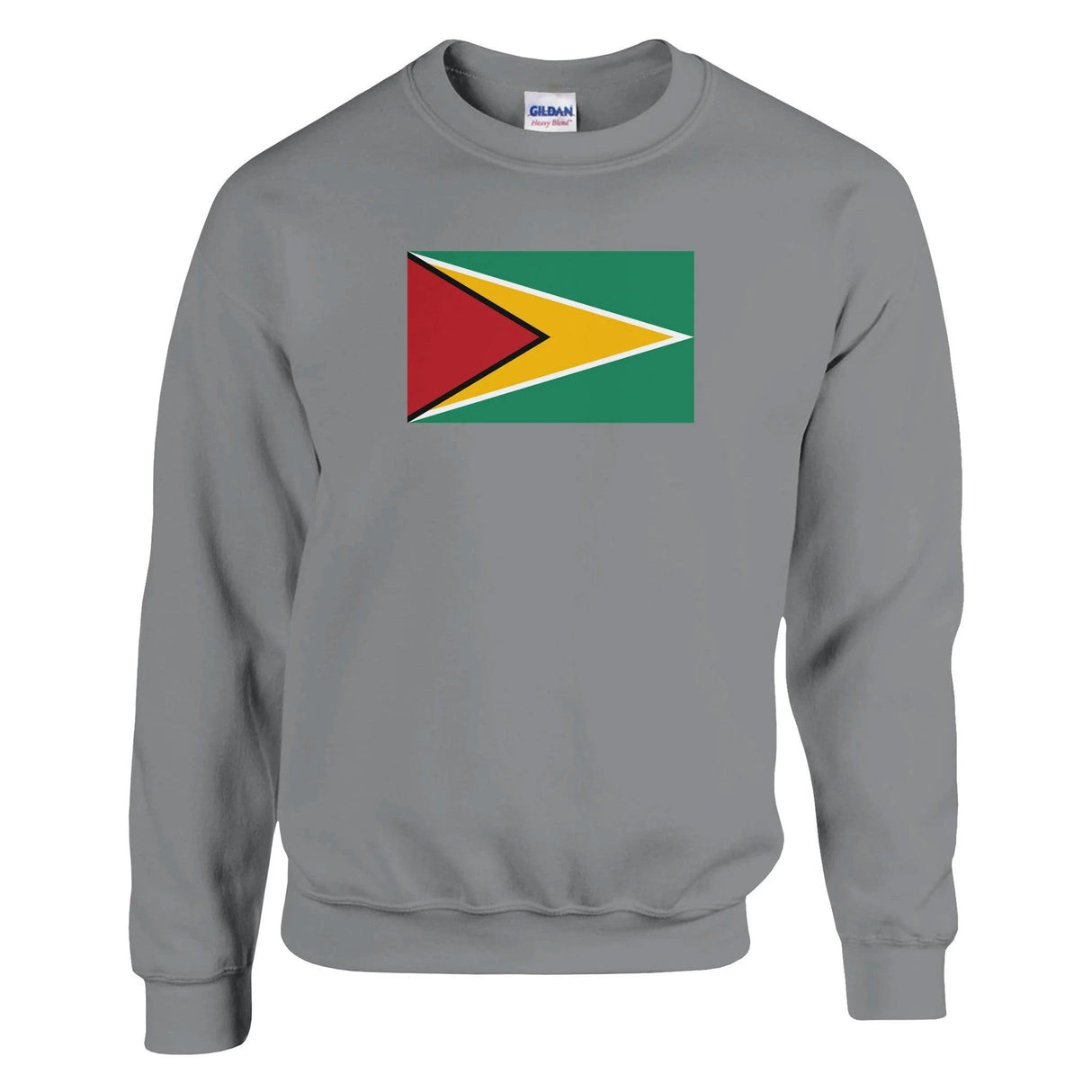 Sweat-shirt drapeau guyana coton mélangé doux imprimé