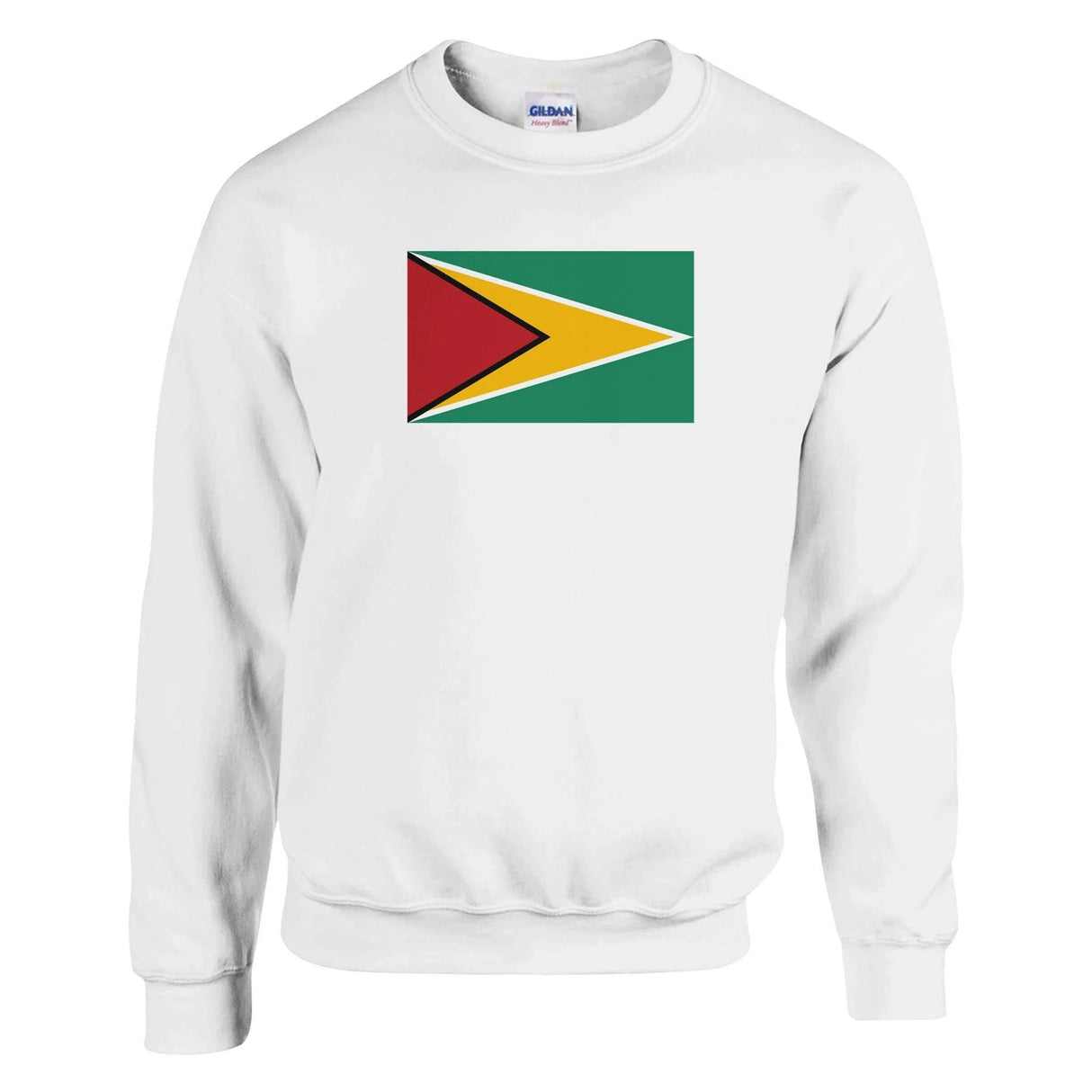 Sweat-shirt drapeau guyana coton mélangé doux imprimé