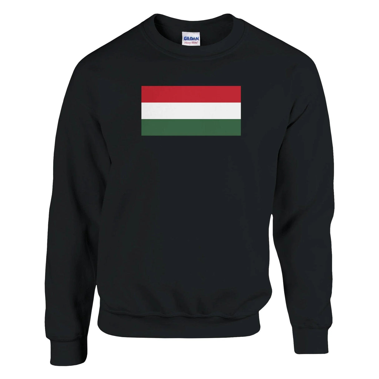 Sweat-shirt drapeau hongrie coton mélangé brodé élégant