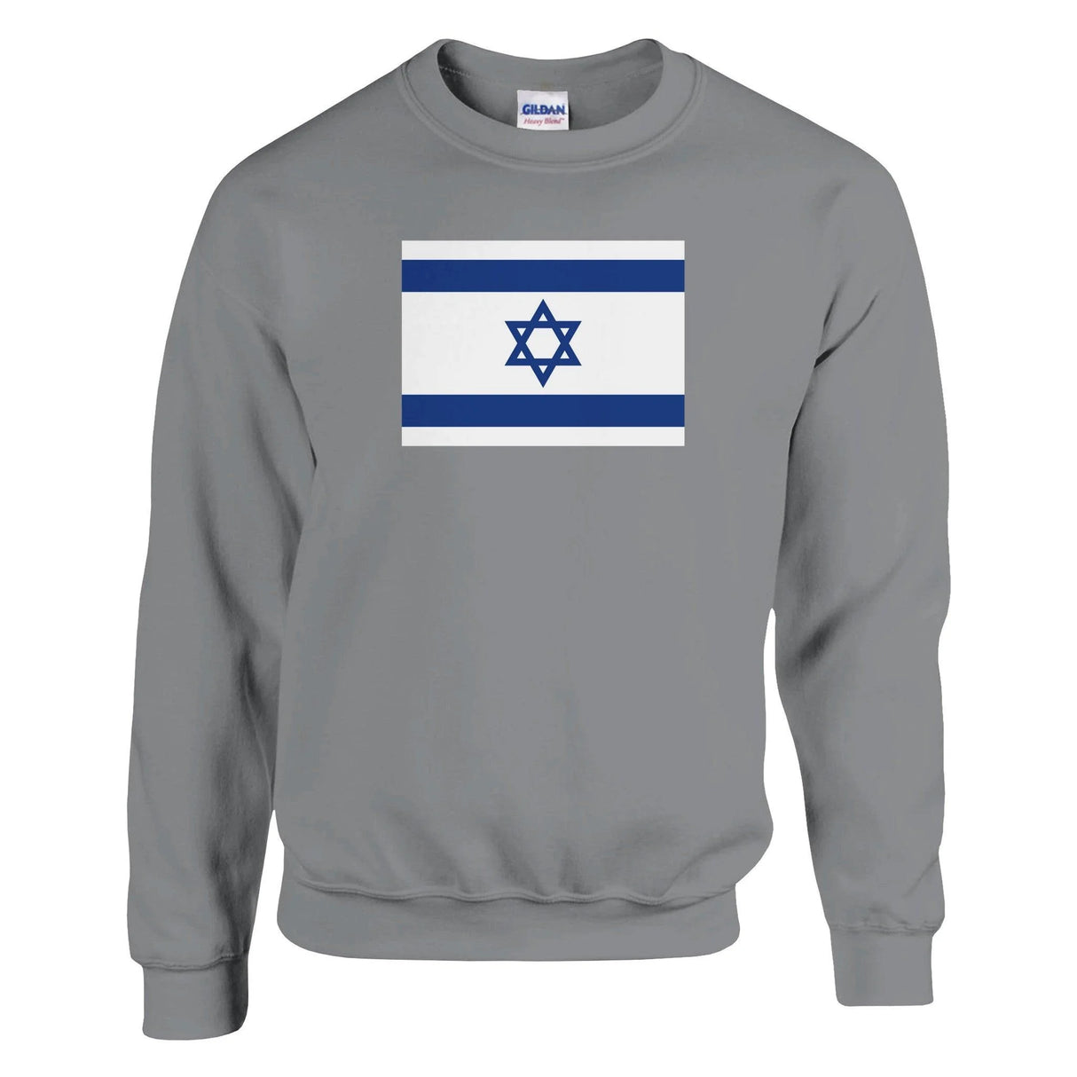 Sweat-shirt drapeau israël coton mélangé brodé confortable