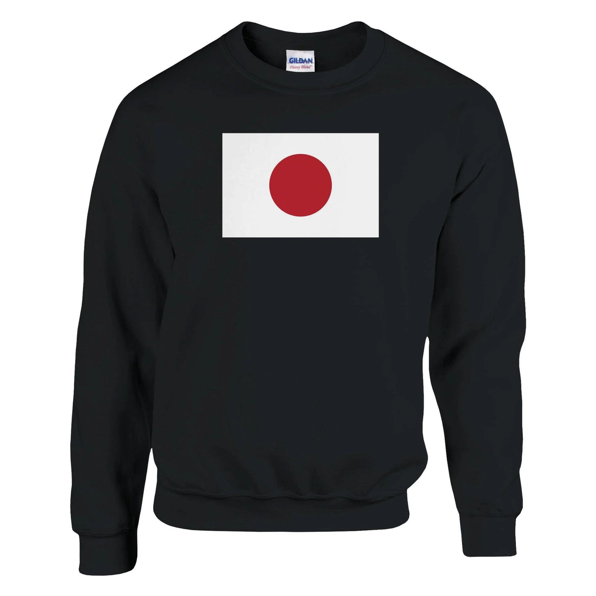 Sweat-shirt drapeau japon coton mélangé brodé confortable