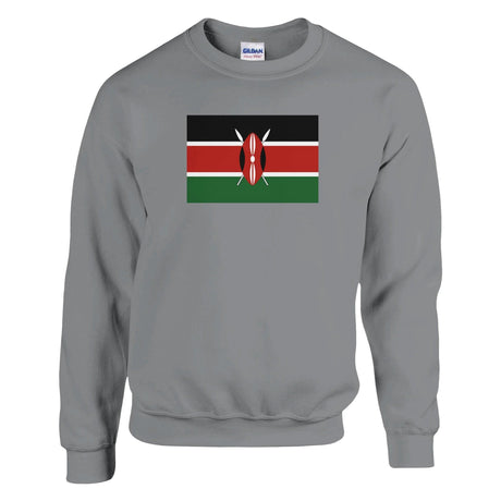 Sweat-shirt drapeau kenya coton mélangé broderie douce