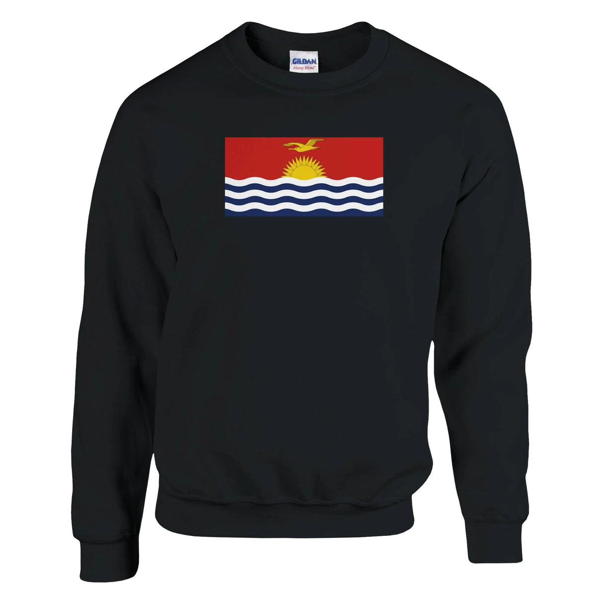 Sweat-shirt drapeau kiribati coton mélangé brodé doux