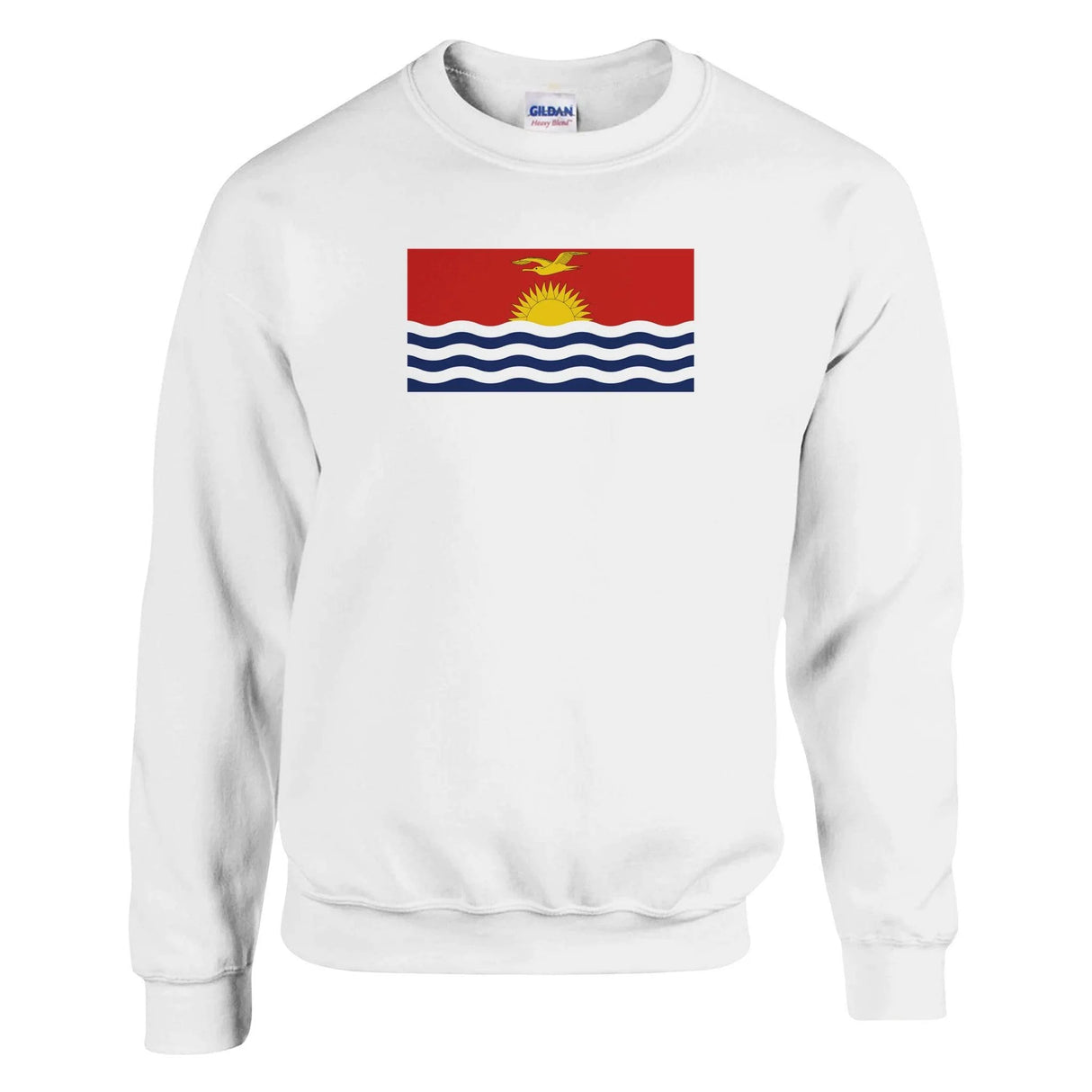 Sweat-shirt drapeau kiribati coton mélangé brodé doux