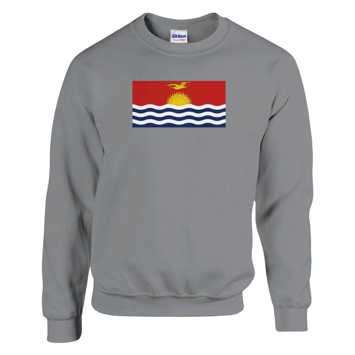Sweat-shirt drapeau kiribati coton mélangé brodé doux