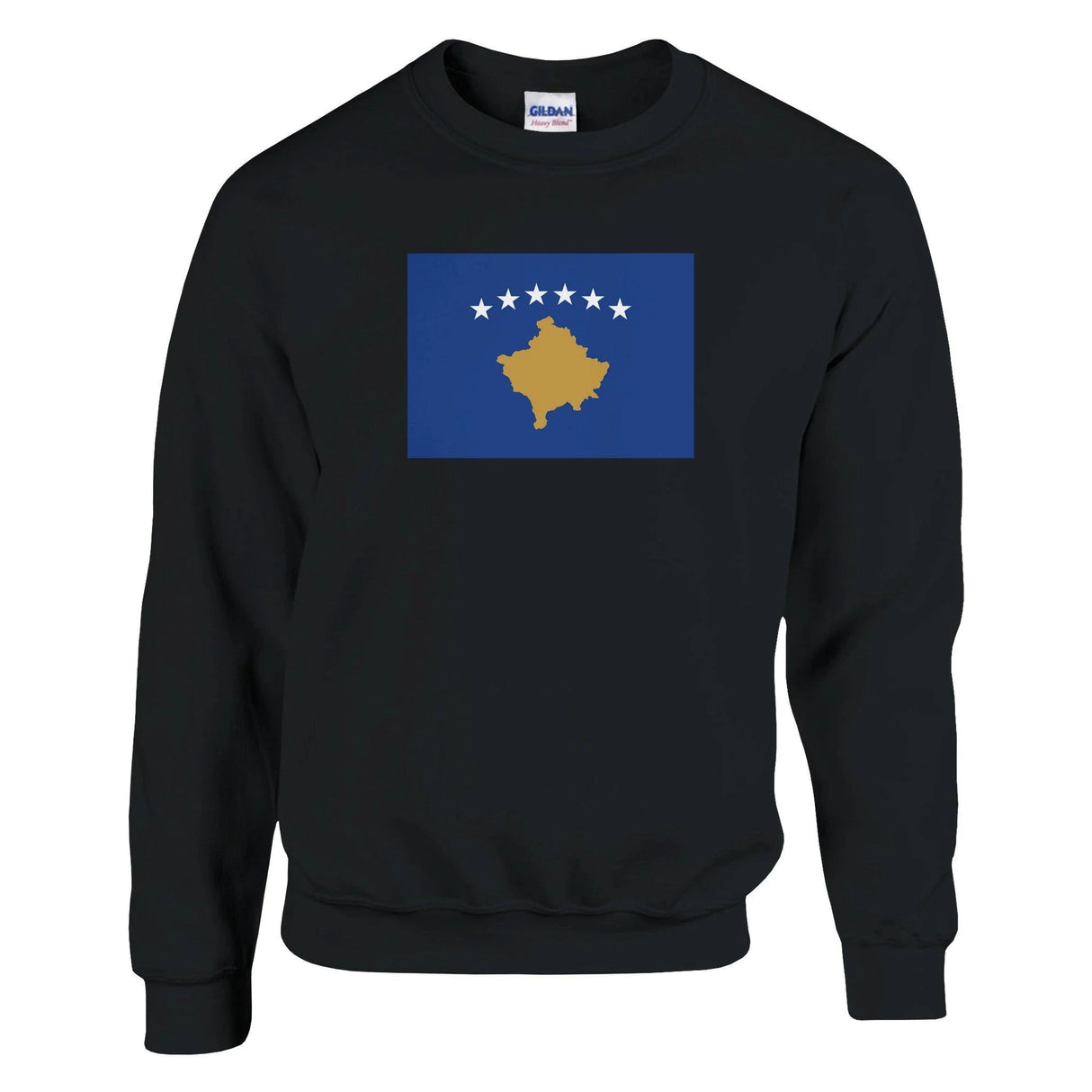 Sweat-shirt drapeau kosovo coton mélangé broderie cosy